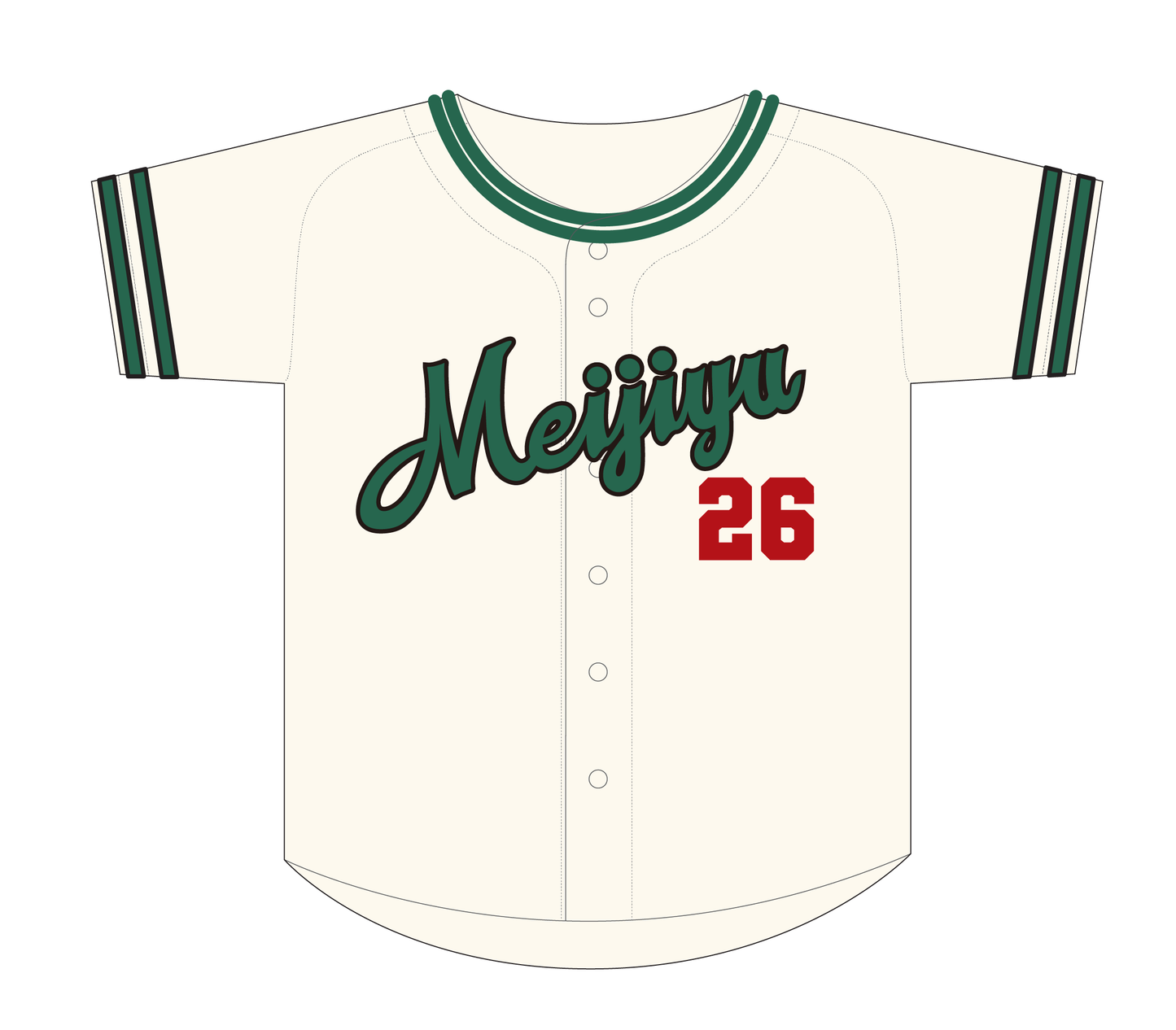 明司湯ベースボールシャツ